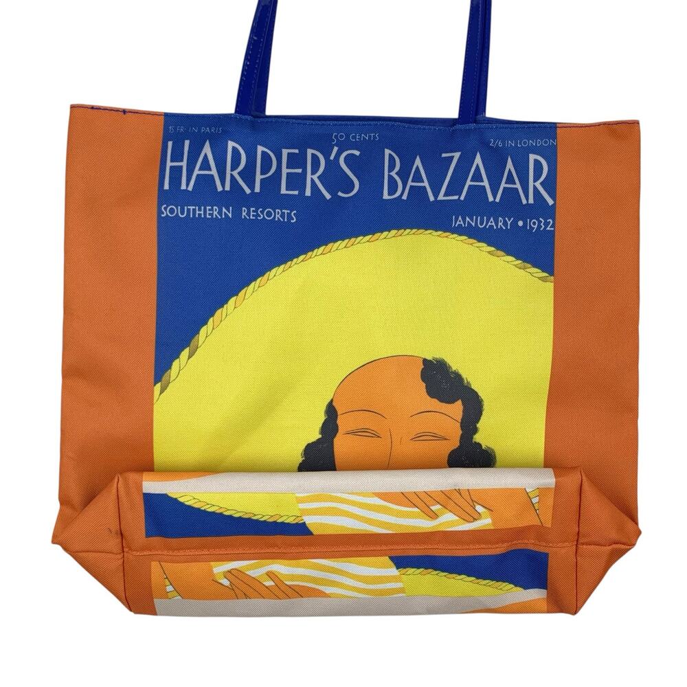 Estee Lauder x Harpers Bazaar Tote Retro Art Southern Resorts Shopping Bag - Picture 5 of 8